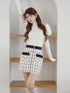 Étoile Check tweedジップスカート